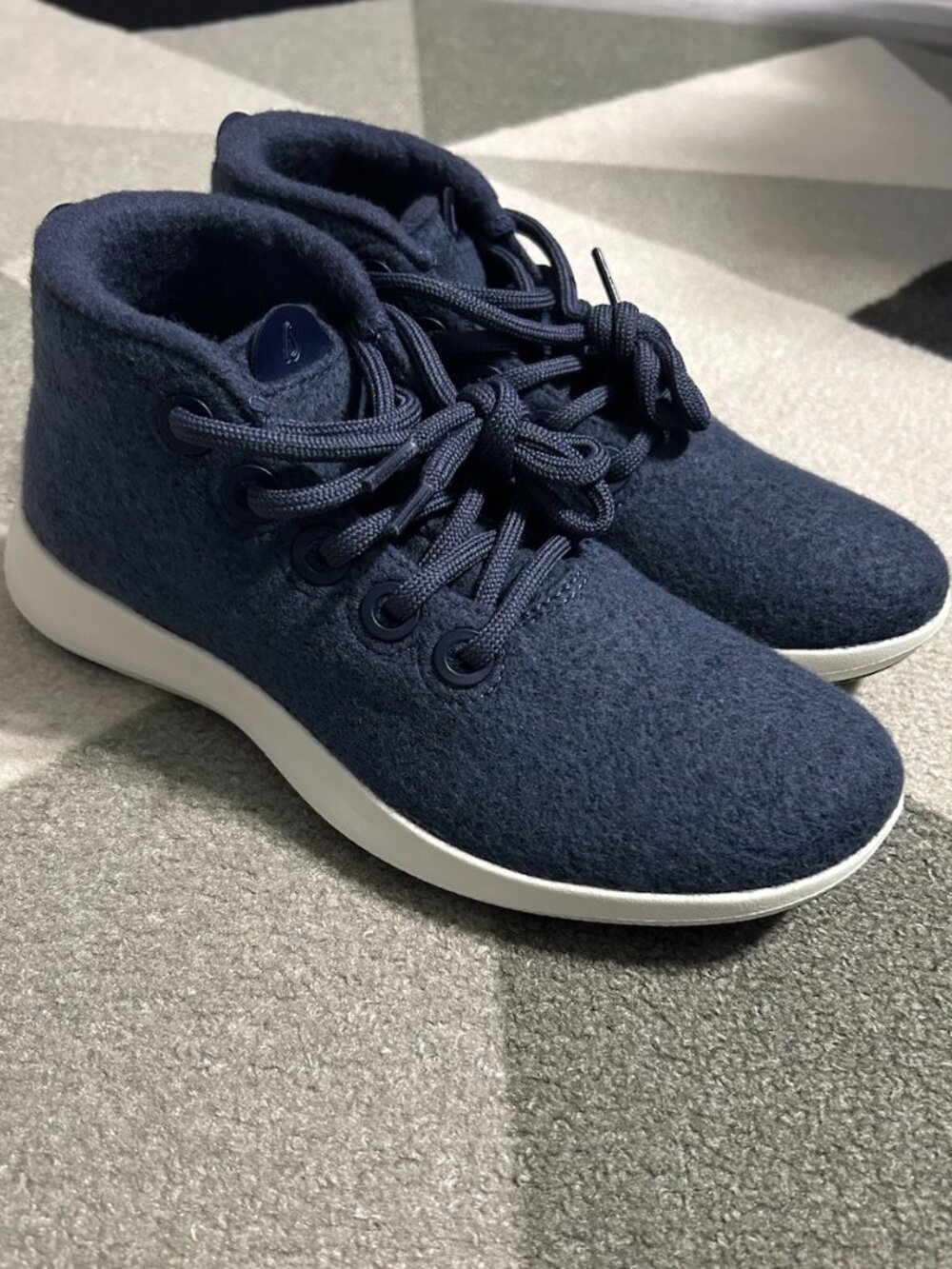 Allbirds Blue Haze Wool Runner-Up Mizzle Mid-Cut Sneakers Women's Size 7
